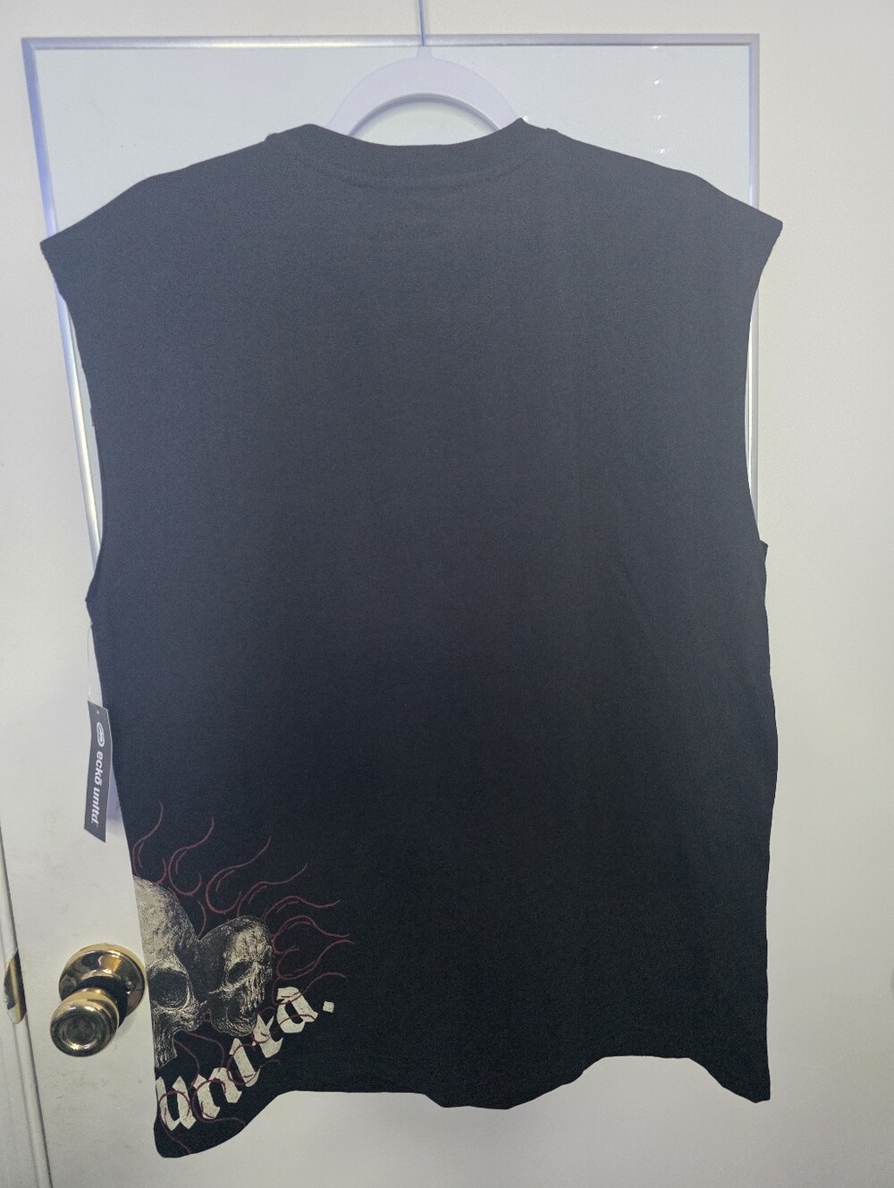 Ecko Unltd Y2K Winged Skull & Skull goth grunge Shirt tank Sleeveless T-shirt - Picture 5 of 5